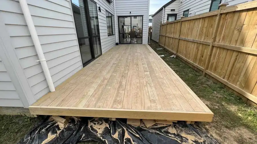 New timber deck and outdoor living space built by My Homes Construct Ltd in North Shore Auckland