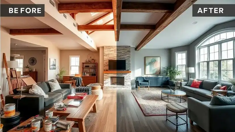 before and after the home renovation in auckland