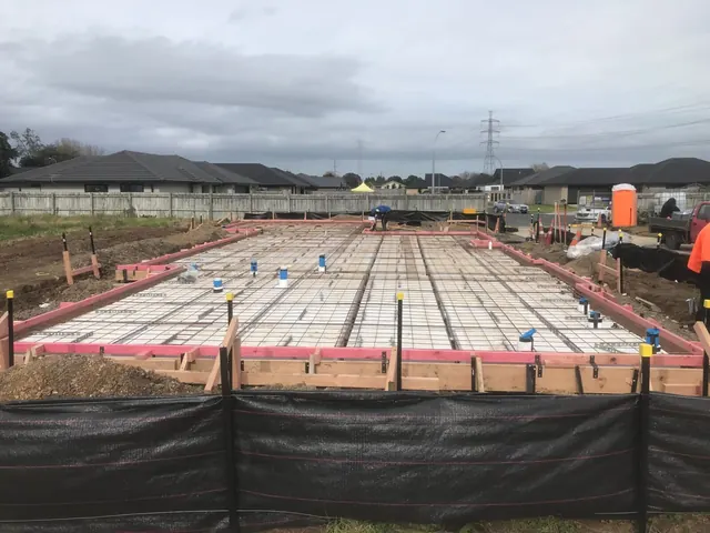 concrete slab and foundation laying finished to a professional standard