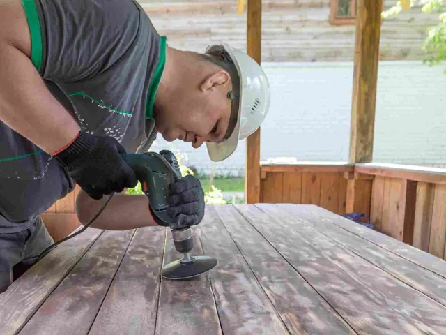 Deck painting, staining and oiling in progress on an Auckland property