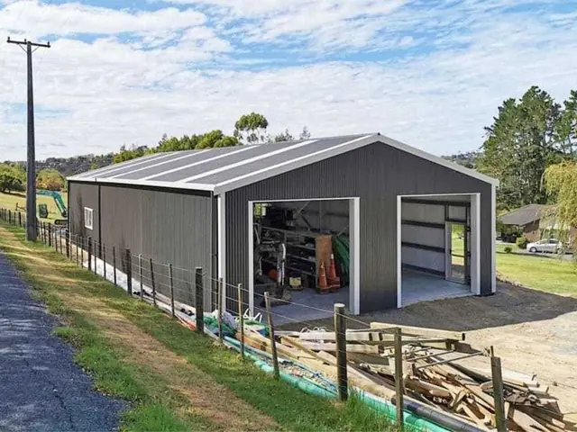 Timber storage shed build in progress on an Auckland property