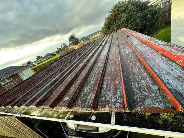Garage and carport roof build and replacement, Auckland Completed garage and carport roof build and replacement on a residential project in Auckland
