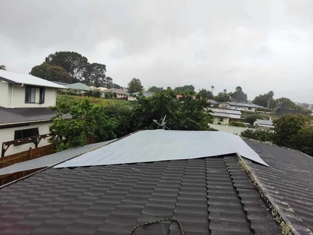Roof leak detection and restoration repair, Auckland Roof leak detection and restoration repair in progress on an Auckland property