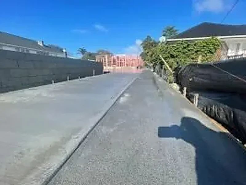Concrete driveway construction and civil works in Auckland by My Homes Construct Ltd